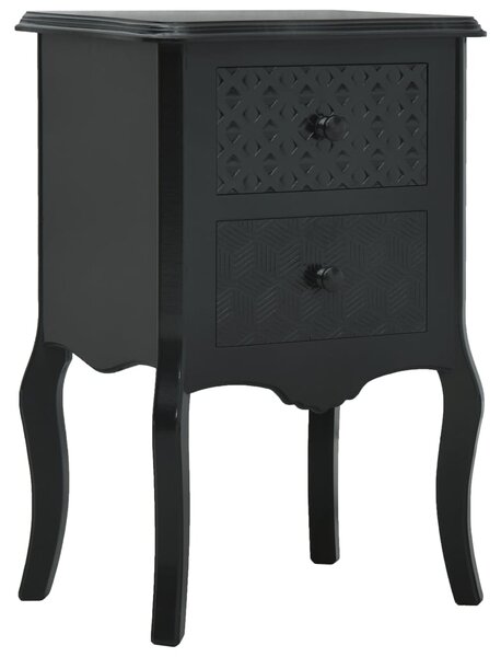 Bedside Cabinet Black 43x32x65 cm MDF
