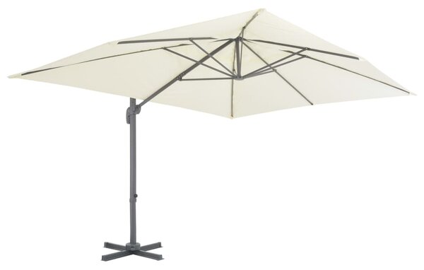 Cantilever Garden Parasol with Aluminium Pole 400x300 cm Sand