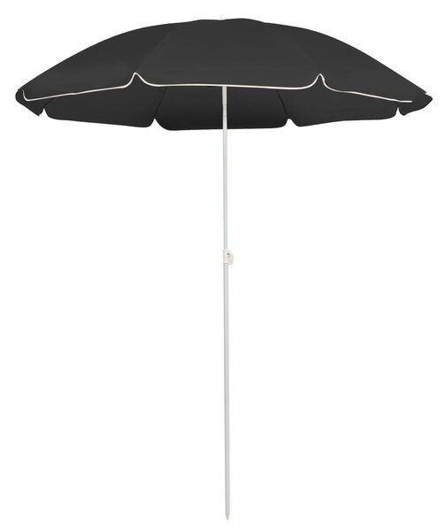 Garden Parasol with Steel Pole Anthracite 180 cm