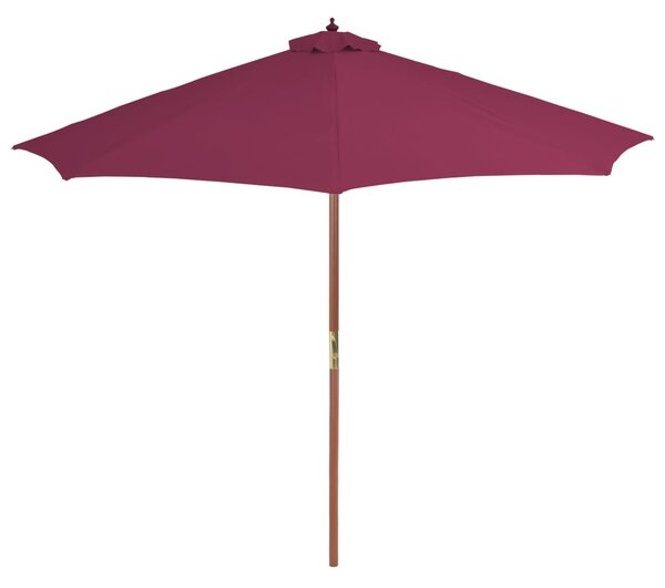 Garden Parasol with Wooden Pole 300 cm Bordeaux Red