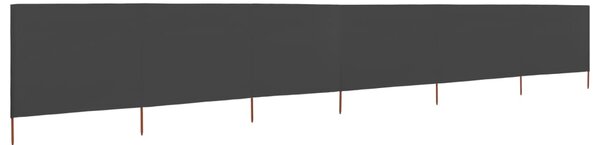 6-panel Wind Screen Fabric 800x120 cm Anthracite