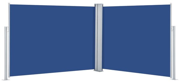 Retractable Side Awning Blue 140x1000 cm