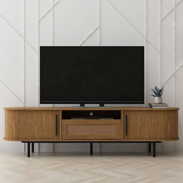 Ilford Wooden TV Stand With 1 Drawer In Light Oak
