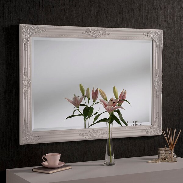 White Yearn Florence Rectangle Mirror White