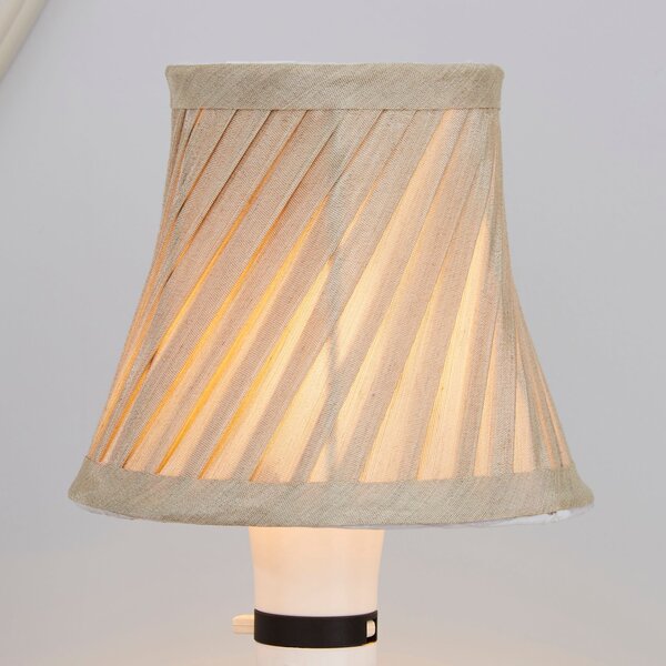 Twisted Pleat 12cm Candle Champagne Shade Champagne