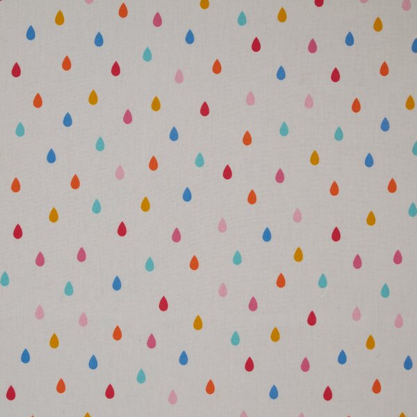 By the Metre Elements Raindrops PVC MultiColoured