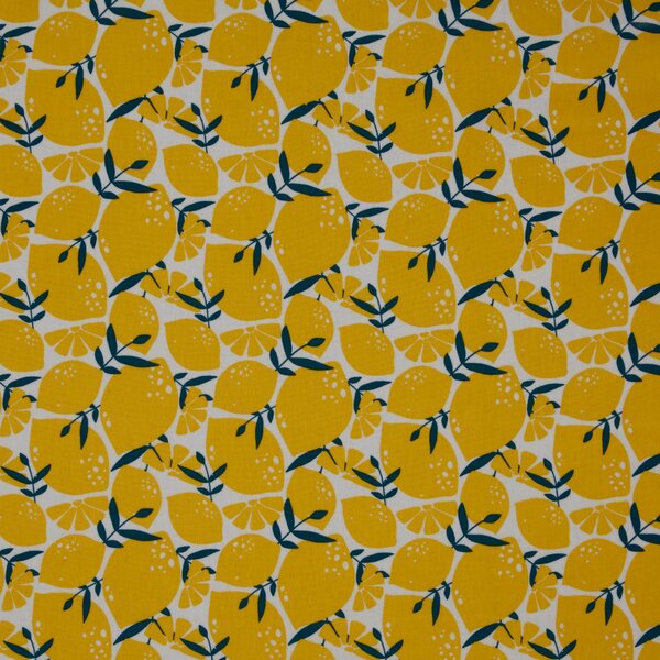 By the Metre Lemons Yellow PVC Yellow