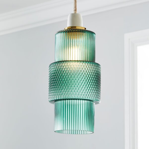 Elena Easy Fit Pendant Shade Green