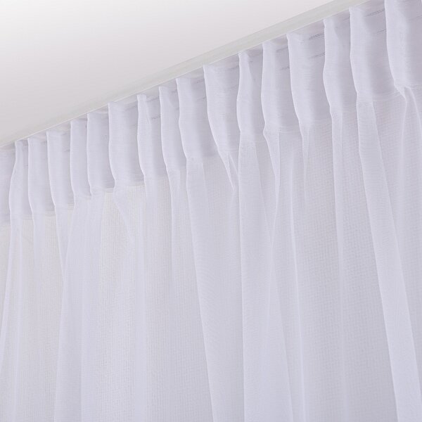 Pencil pleat voile/net curtain