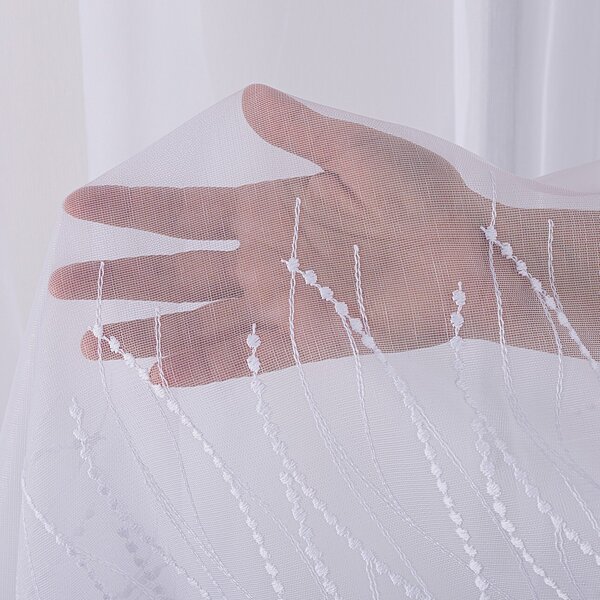 Pencil pleat voile/net curtain