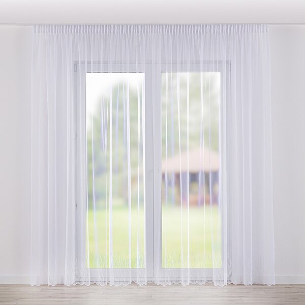 Pencil pleat voile/net curtain