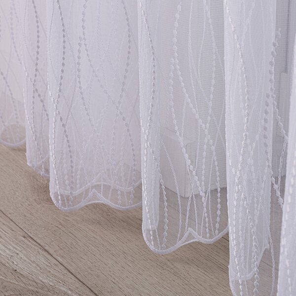 Pencil pleat voile/net curtain