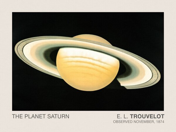 Fine Art Print The Planet Saturn (Stargazing / Vintage Space Station / Astronomy / Celestial Science Poster) - E. L. Trouvelot