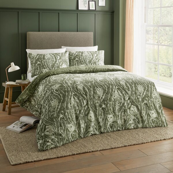 Albus Heritage Duvet Cover Bedding Set Forest Green