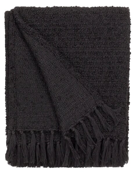 Candar Boucle Textured 130cm x 170cm Throw Black