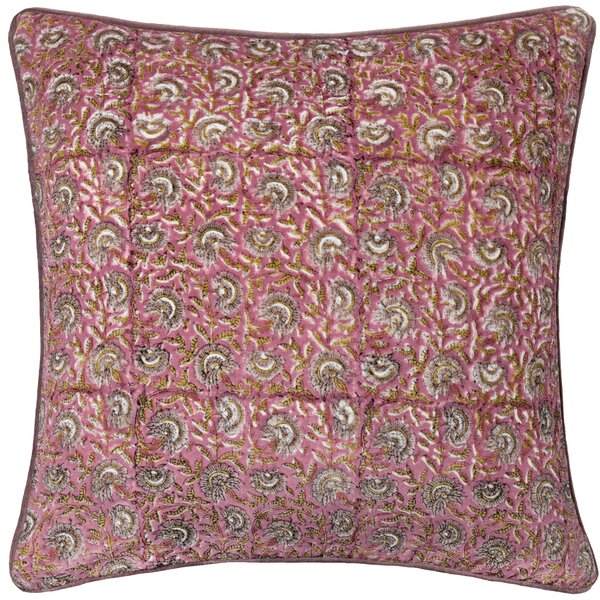 Chedworth Piped Velvet 50cm x 50cm Filled Cushion Rose Violet