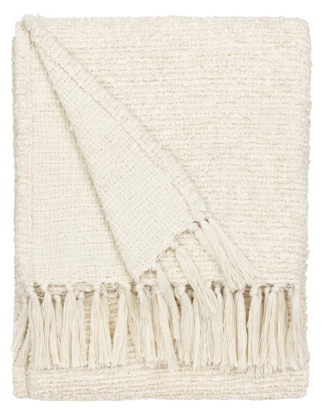 Candar Boucle Textured 130cm x 170cm Throw Ecru