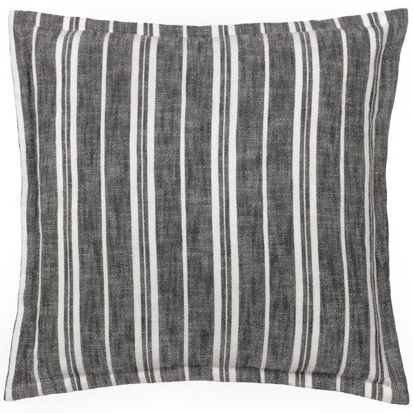 Hebble Striped 50cm x 50cm Filled Cushion Black