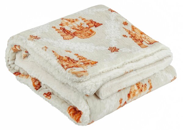 Gretel Sherpa Fleece 130cm x 150cm Throw Cloud Dust