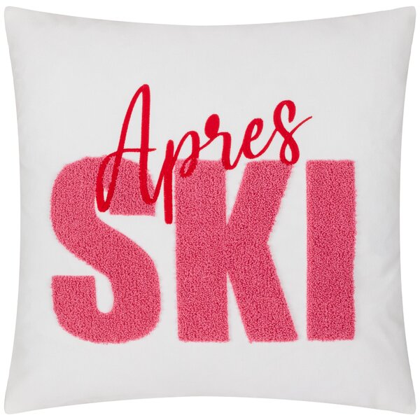 Apres Ski Tufted 45cm x 45cm Filled Cushion Snow