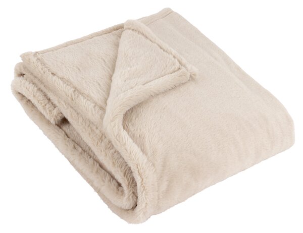 Kallu Double-Sided Faux-Fur 150cm x 200cm Throw Natural