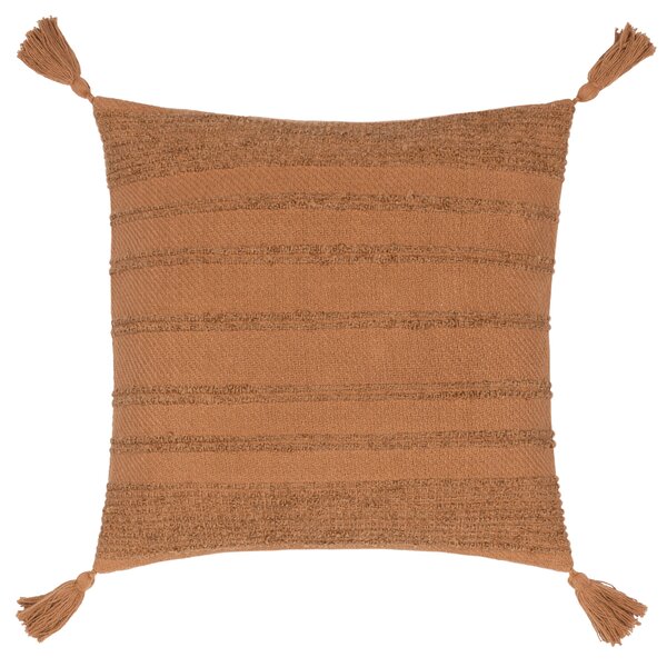 Larch Woven 45cm x 45cm Filled Cushion Ginger