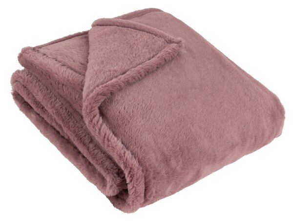 Kallu Double-Sided Faux-Fur 150cm x 200cm Throw Mulberry