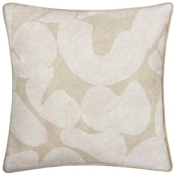 Brinn Abstract Piped 45cm x 45cm Filled Cushion Natural