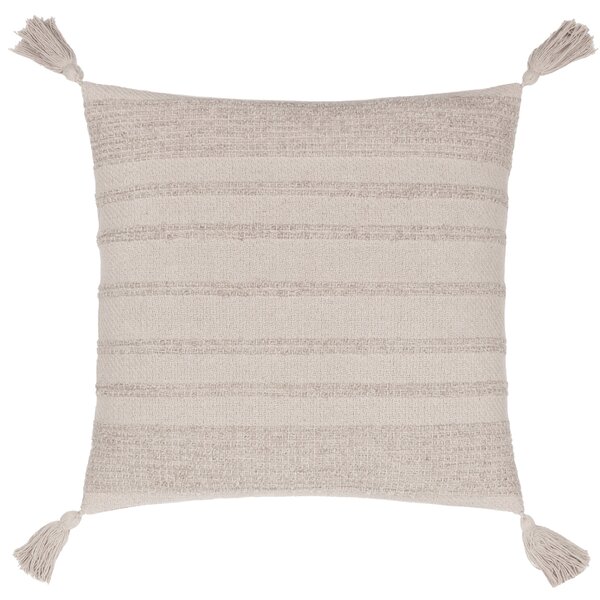 Larch Woven 45cm x 45cm Filled Cushion Stone