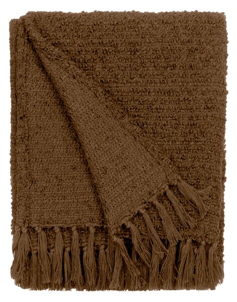 Candar Boucle Textured 130cm x 170cm Throw Cocoa