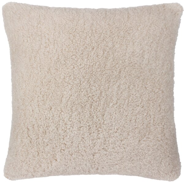 Olann Shearling Fleece 55cm x 55cm Filled Cushion Natural