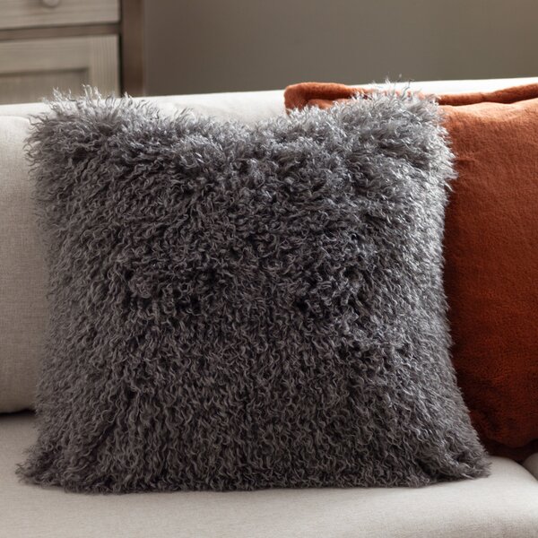 Rowan Faux Fur 50cm x 50cm Filled Cushion Taupe