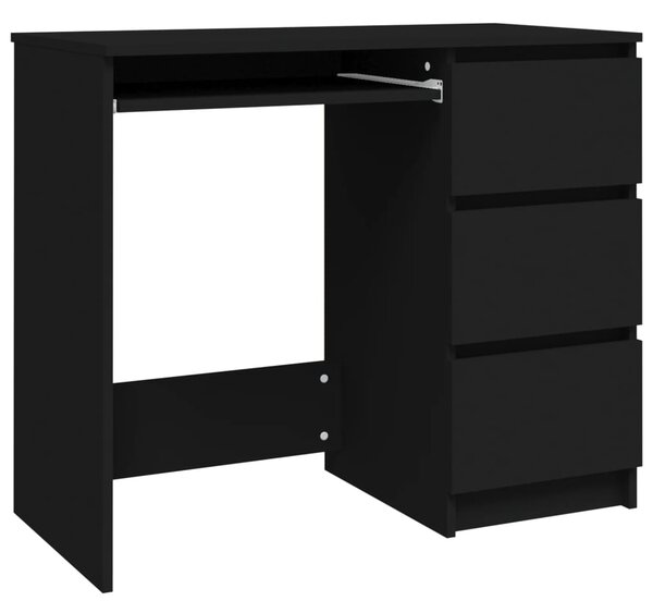 Desk Black 90x45x76 cm Engineered Wood