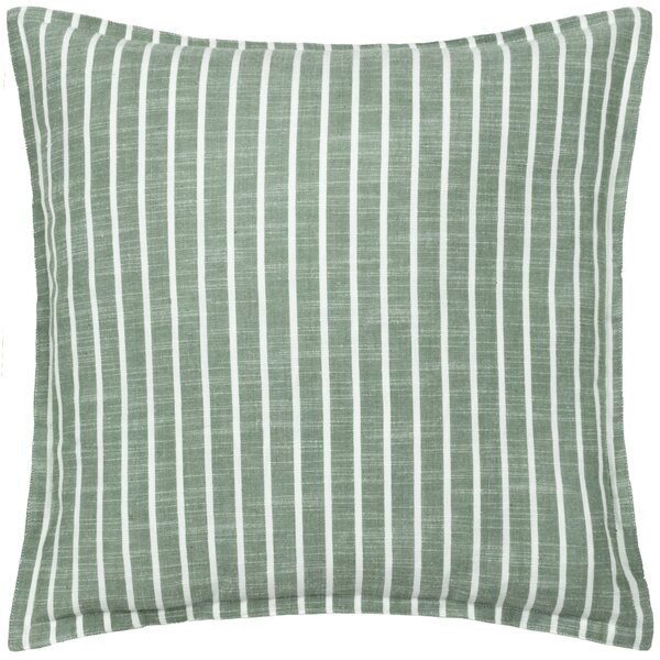 Tala Stripe Reversible 45cm x 45cm Filled Cushion Eucalyptus