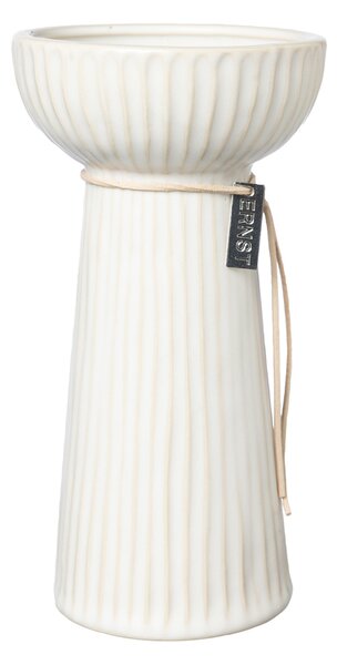 ERNST Ernst ribbed onion vase 19 cm Natural white