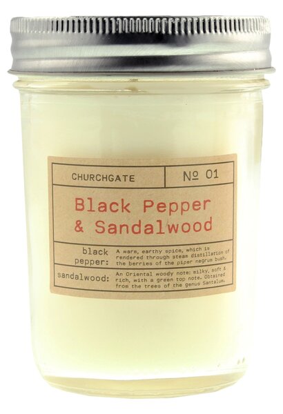 Churchgate Black Pepper and Sandalwood Fragranced Candle Cream