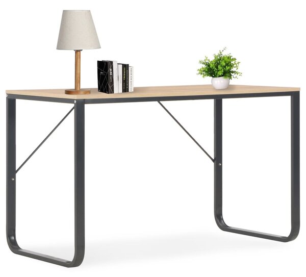 Computer Desk Black and Oak 120x60x73 cm