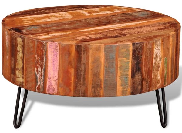 Coffee Table Solid Reclaimed Wood Round