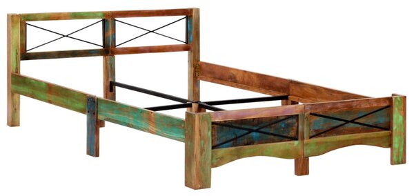 Bed Frame without Mattress Solid Reclaimed Wood 140x200 cm