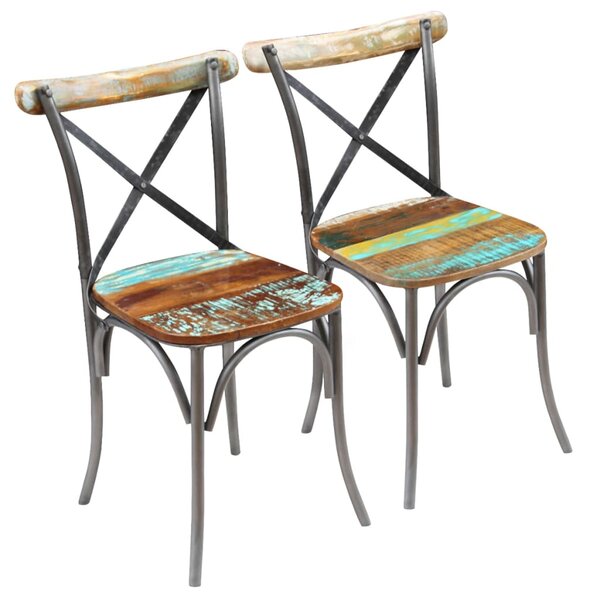 Dining Chairs 2 pcs Solid Reclaimed Wood