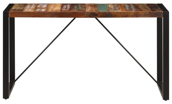 Dining Table 140x70x75 cm Solid Reclaimed Wood