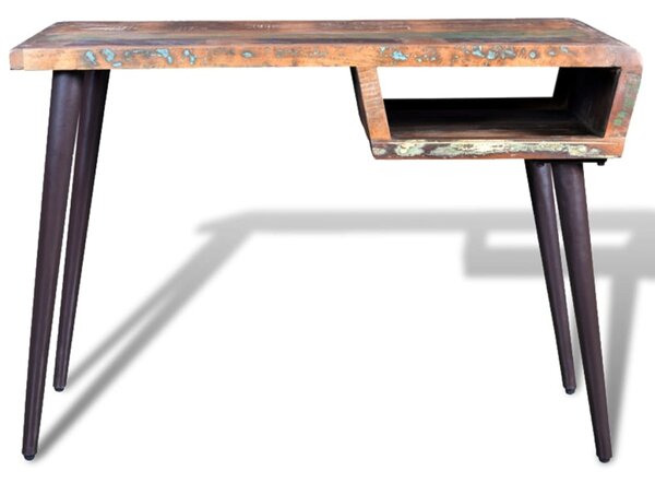 Reclaimed Wood Desk with Iron Legs