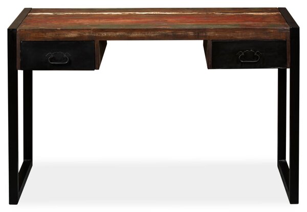 Desk with 2 Drawers Solid Reclaimed Wood 120x50x76 cm