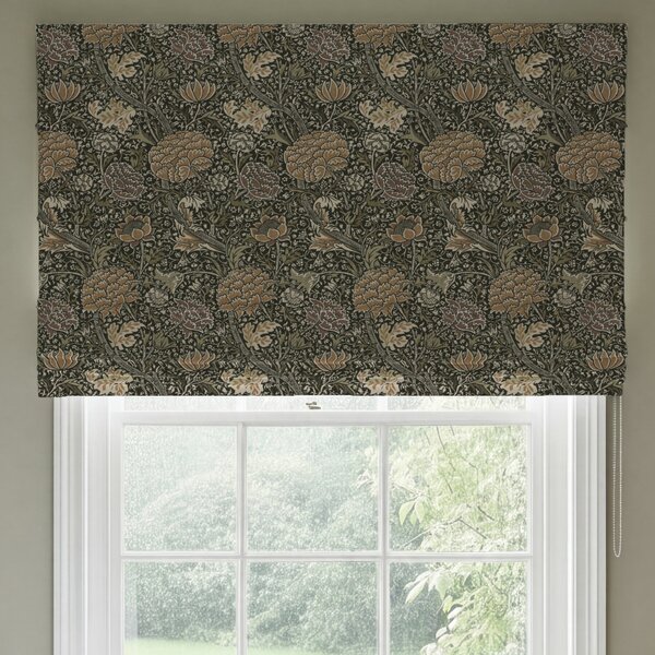 William Morris Cray Made To Measure Roman Blind Brown