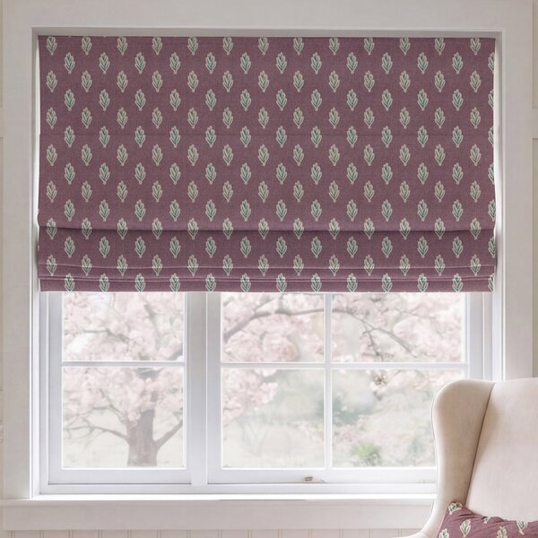 ANTE DECOR Hidcote Made To Measure Roman Blind Dark Mauve