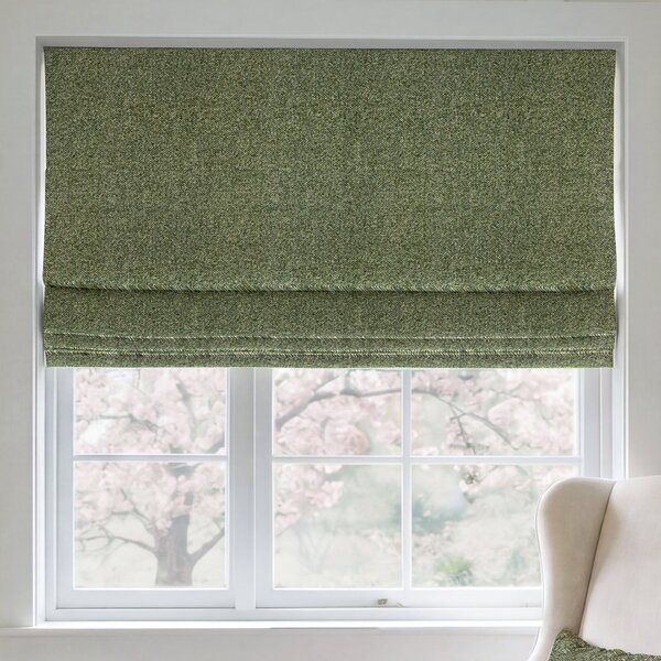 ANTE DECOR Nymans Boucle Made To Measure Roman Blind Sea Moss