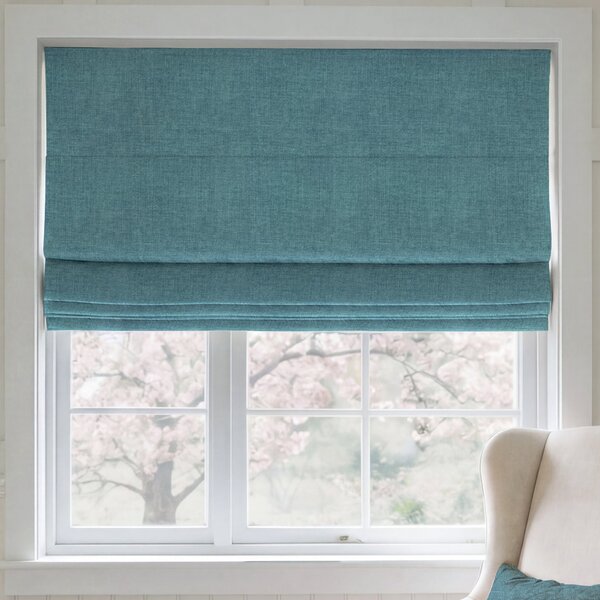 ANTE DECOR Chelsea Chenille Made To Measure Roman Blind Ocean