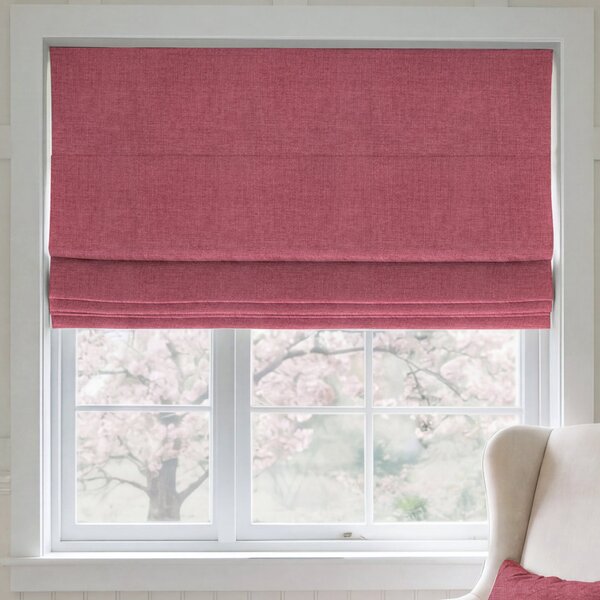 ANTE DECOR Chelsea Chenille Made To Measure Roman Blind Red