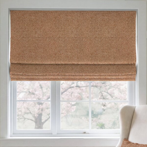 ANTE DECOR Nymans Boucle Made To Measure Roman Blind Terracotta