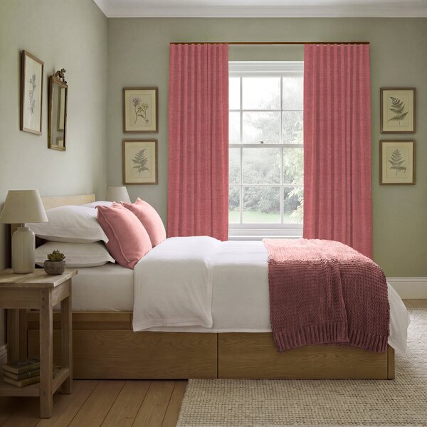 ANTE DECOR Chelsea Chenille Made To Measure Curtains Red